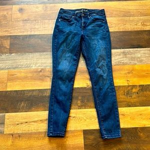 High rise skinny jeans